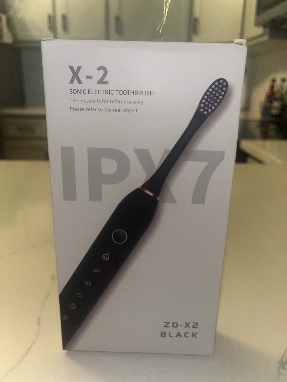 IPX7 X-2 Sonic Electric Toothbrush - Black